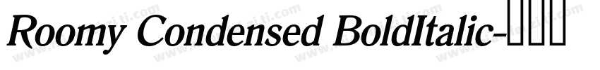 Roomy Condensed BoldItalic字体转换